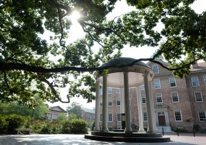 The Old Well in early September on the campus of the University of North Carolina at Chapel Hill.