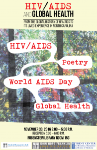 HIV/AIDS and Global Health event poster