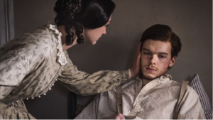 A photo capture of two characters from Mercy Street.